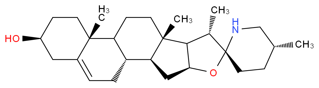 (2'R,4S,5'R,6aR,8aS,8bR,9S,11aS,12aS,12bS)-5',6a,8a,9-tetramethyl-1,3,4,5,6,6a,6b,7,8,8a,8b,9,11a,12,12a,12b-hexadecahydrospiro[naphtho[2',1':4,5]indeno[2,1-b]furan-10,2'-piperidin]-4-ol_Molecular_structure_CAS_)