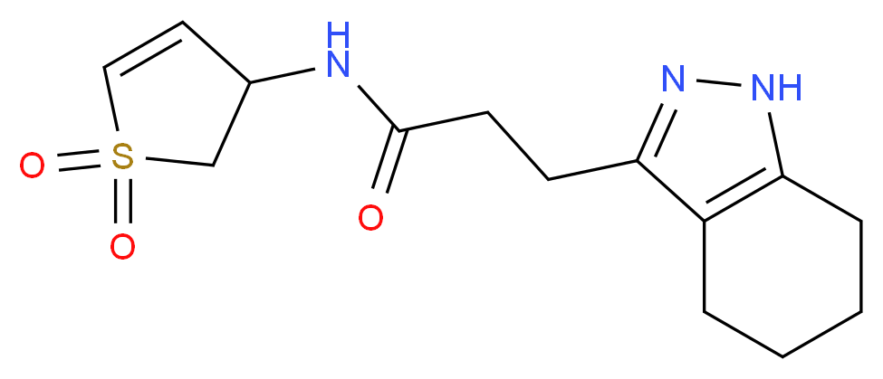 N-(1,1-dioxido-2,3-dihydro-3-thienyl)-3-(4,5,6,7-tetrahydro-1H-indazol-3-yl)propanamide_Molecular_structure_CAS_)