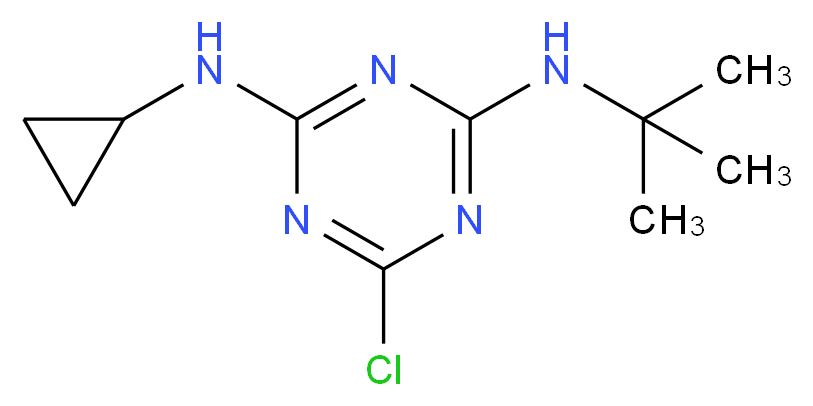 2-(tert-Butylamino)-4-chloro-6-cyclopropylamino-1,3,5-triazine_Molecular_structure_CAS_26737-71-3)