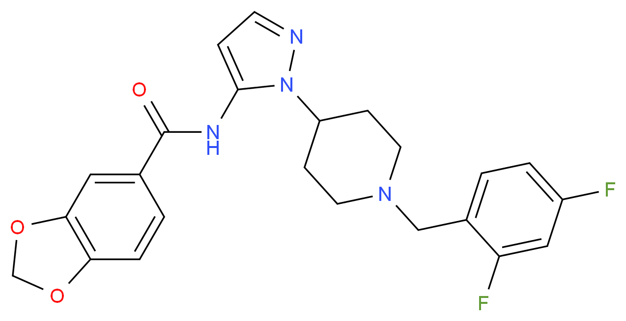 N-{1-[1-(2,4-difluorobenzyl)-4-piperidinyl]-1H-pyrazol-5-yl}-1,3-benzodioxole-5-carboxamide_Molecular_structure_CAS_)