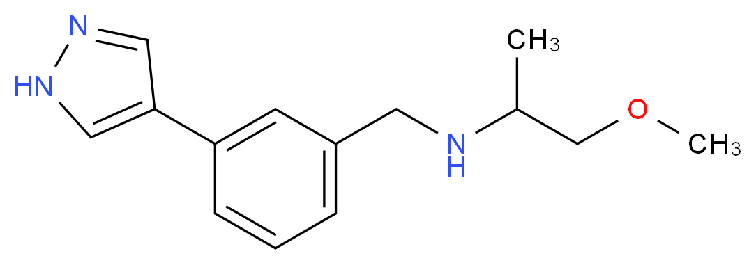(2-methoxy-1-methylethyl)[3-(1H-pyrazol-4-yl)benzyl]amine_Molecular_structure_CAS_)