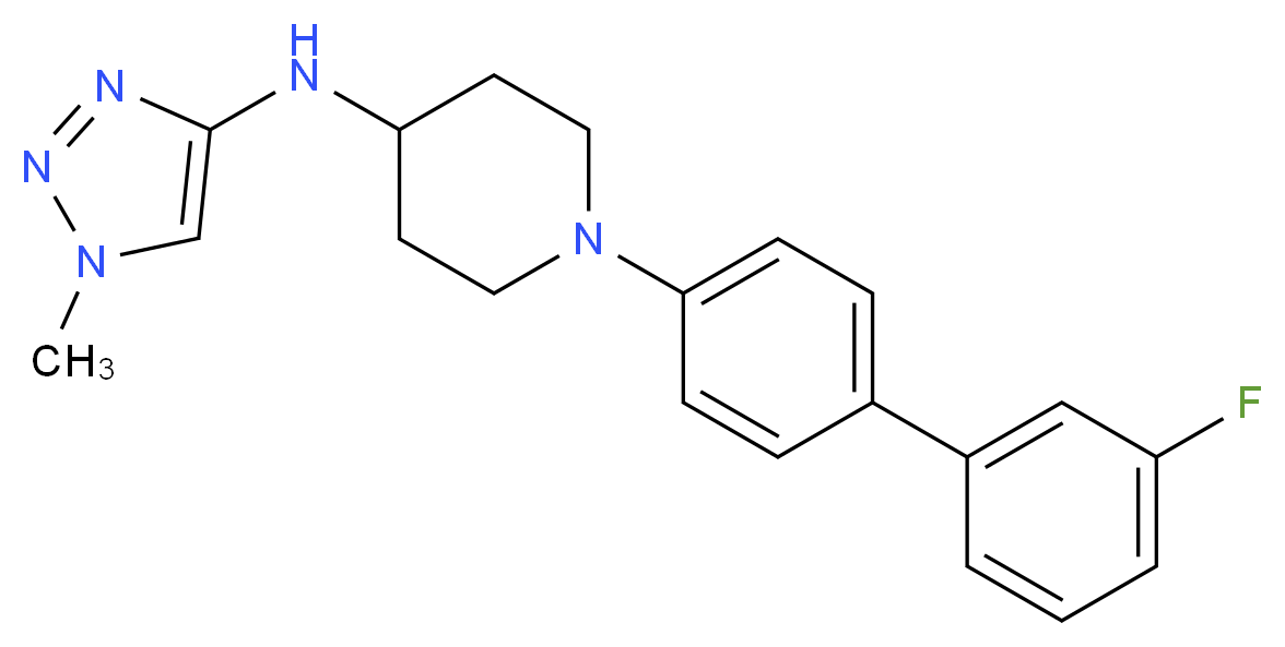 1-(3'-fluoro-4-biphenylyl)-N-(1-methyl-1H-1,2,3-triazol-4-yl)-4-piperidinamine_Molecular_structure_CAS_)