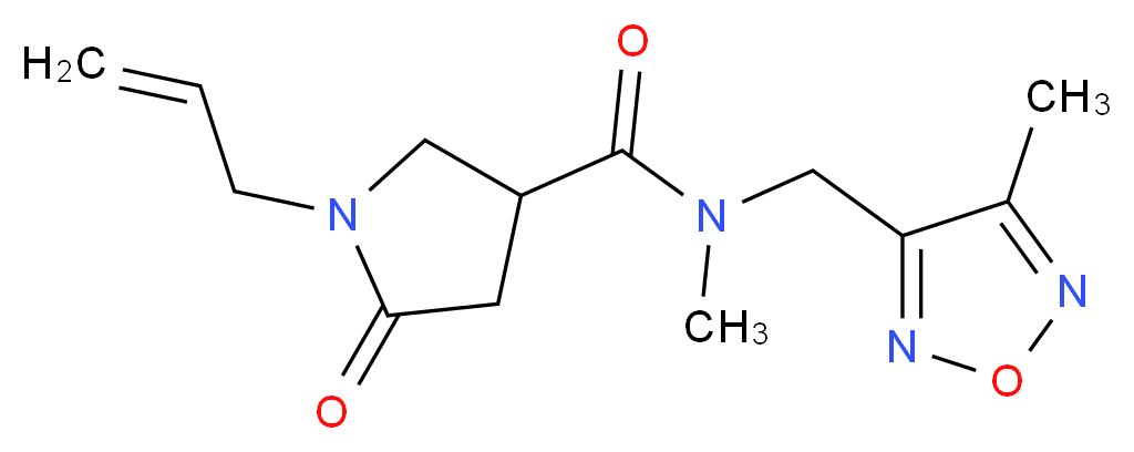1-allyl-N-methyl-N-[(4-methyl-1,2,5-oxadiazol-3-yl)methyl]-5-oxopyrrolidine-3-carboxamide_Molecular_structure_CAS_)