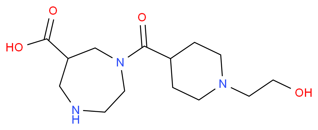 1-{[1-(2-hydroxyethyl)piperidin-4-yl]carbonyl}-1,4-diazepane-6-carboxylic acid_Molecular_structure_CAS_)