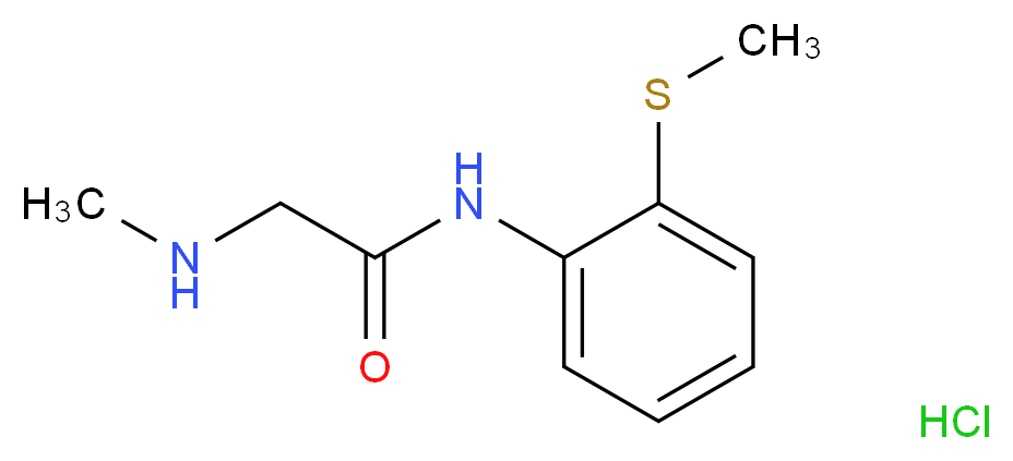 2-(methylamino)-N-[2-(methylthio)phenyl]acetamide hydrochloride_Molecular_structure_CAS_)