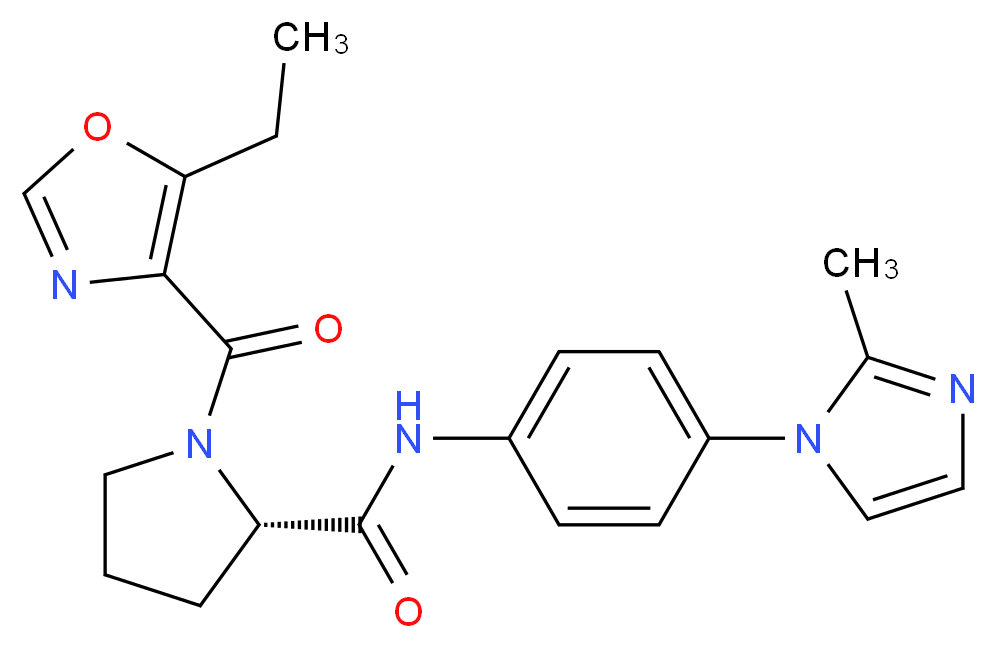 1-[(5-ethyl-1,3-oxazol-4-yl)carbonyl]-N-[4-(2-methyl-1H-imidazol-1-yl)phenyl]-L-prolinamide_Molecular_structure_CAS_)