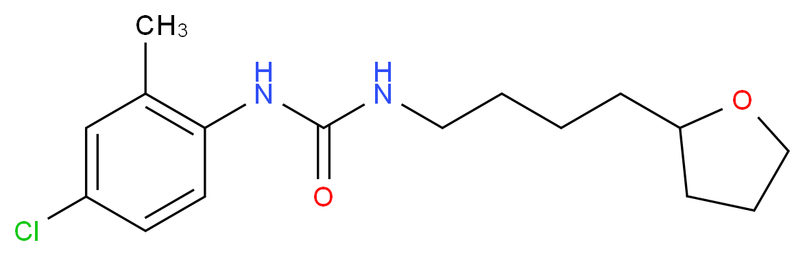 N-(4-chloro-2-methylphenyl)-N'-[4-(tetrahydrofuran-2-yl)butyl]urea_Molecular_structure_CAS_)