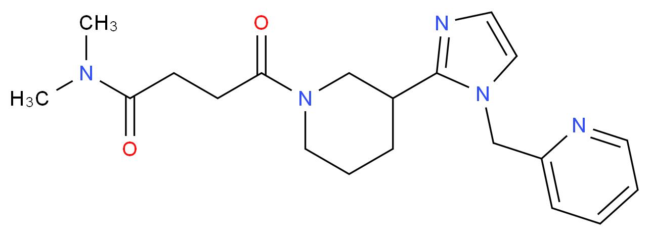 N,N-dimethyl-4-oxo-4-{3-[1-(2-pyridinylmethyl)-1H-imidazol-2-yl]-1-piperidinyl}butanamide_Molecular_structure_CAS_)