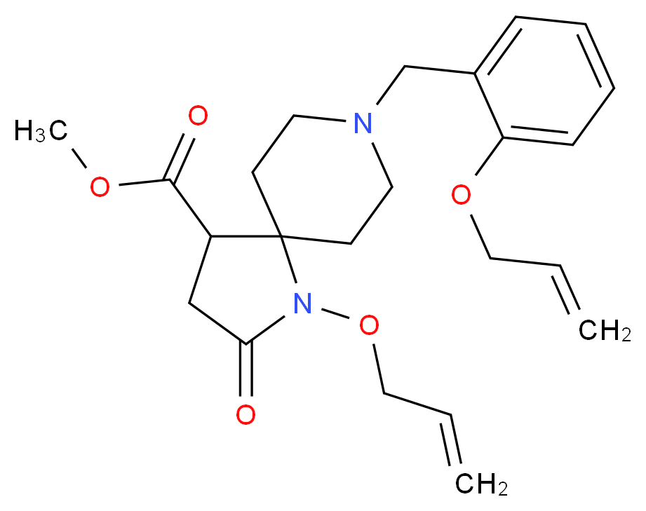 methyl 1-(allyloxy)-8-[2-(allyloxy)benzyl]-2-oxo-1,8-diazaspiro[4.5]decane-4-carboxylate_Molecular_structure_CAS_)