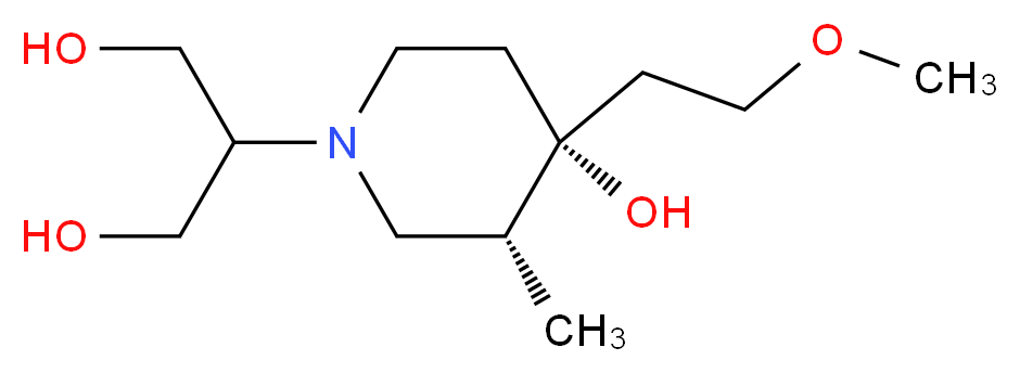 2-[(3R*,4R*)-4-hydroxy-4-(2-methoxyethyl)-3-methyl-1-piperidinyl]-1,3-propanediol_Molecular_structure_CAS_)
