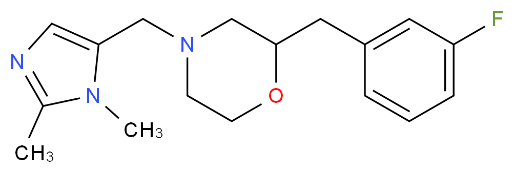 4-[(1,2-dimethyl-1H-imidazol-5-yl)methyl]-2-(3-fluorobenzyl)morpholine_Molecular_structure_CAS_)