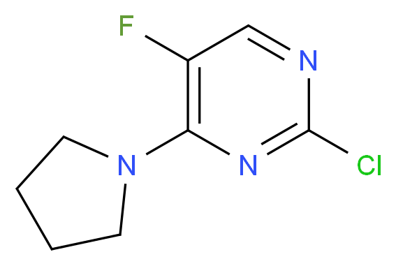 2-Chloro-5-fluoro-4-pyrrolidin-1-ylpyrimidine_Molecular_structure_CAS_923119-59-9)