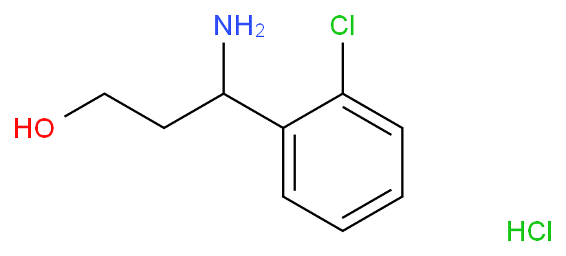 3-Amino-3-(2-chloro-phenyl)-propan-1-ol hydrochloride_Molecular_structure_CAS_1159826-18-2)