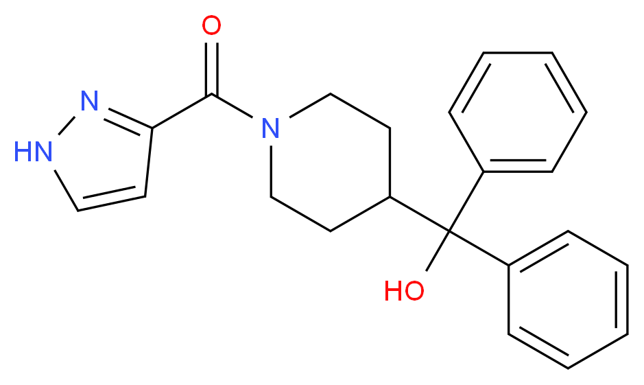 diphenyl[1-(1H-pyrazol-3-ylcarbonyl)-4-piperidinyl]methanol_Molecular_structure_CAS_)