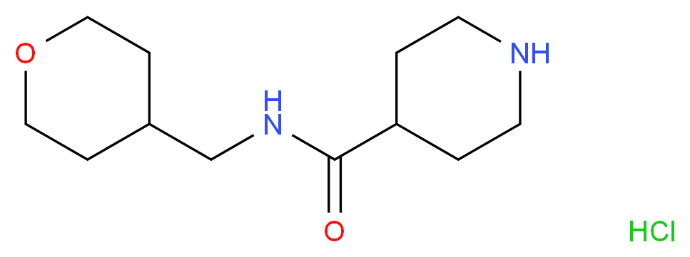 N-(Tetrahydro-2H-pyran-4-ylmethyl)-4-piperidinecarboxamide hydrochloride_Molecular_structure_CAS_)