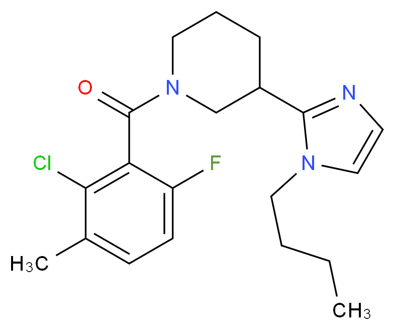 3-(1-butyl-1H-imidazol-2-yl)-1-(2-chloro-6-fluoro-3-methylbenzoyl)piperidine_Molecular_structure_CAS_)