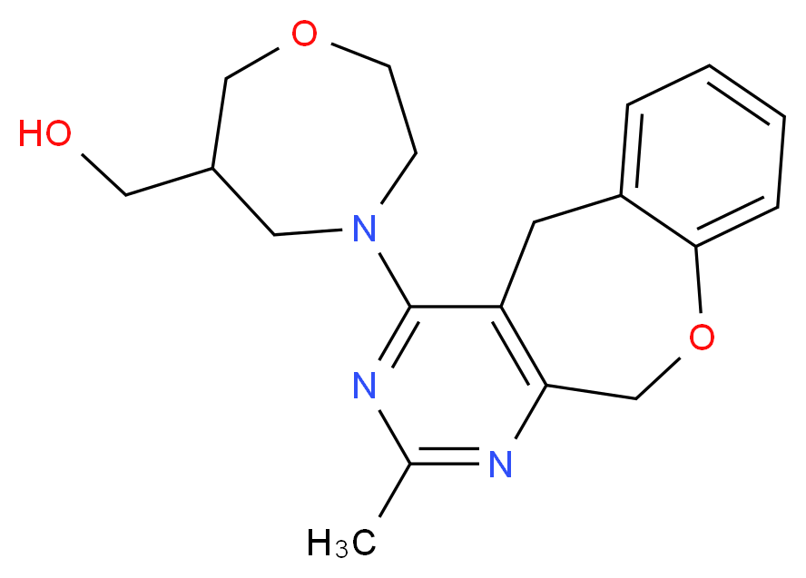 [4-(2-methyl-5,11-dihydro[1]benzoxepino[3,4-d]pyrimidin-4-yl)-1,4-oxazepan-6-yl]methanol_Molecular_structure_CAS_)