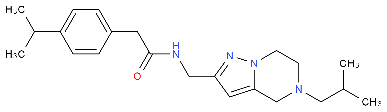 N-[(5-isobutyl-4,5,6,7-tetrahydropyrazolo[1,5-a]pyrazin-2-yl)methyl]-2-(4-isopropylphenyl)acetamide_Molecular_structure_CAS_)