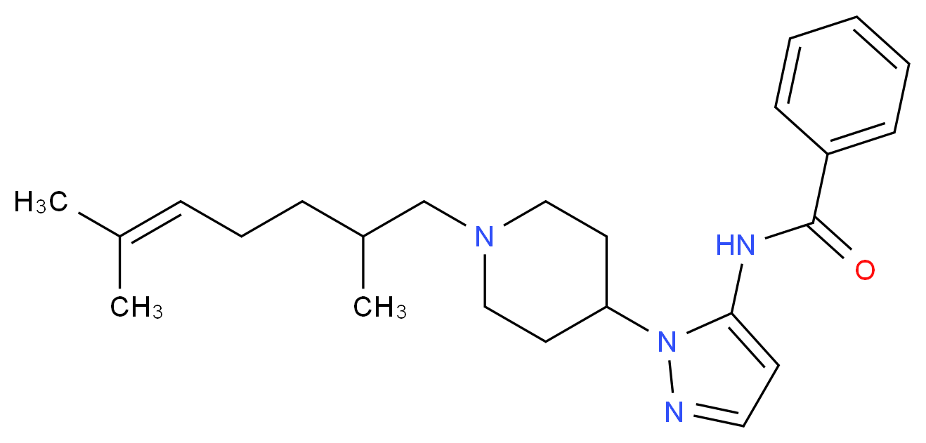 N-{1-[1-(2,6-dimethyl-5-hepten-1-yl)-4-piperidinyl]-1H-pyrazol-5-yl}benzamide_Molecular_structure_CAS_)