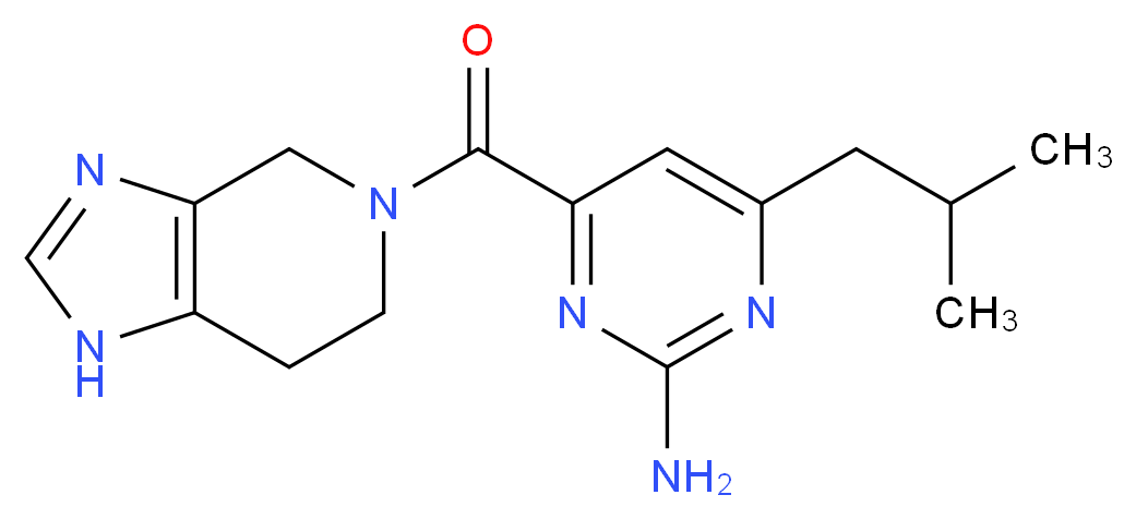 4-isobutyl-6-(1,4,6,7-tetrahydro-5H-imidazo[4,5-c]pyridin-5-ylcarbonyl)pyrimidin-2-amine_Molecular_structure_CAS_)