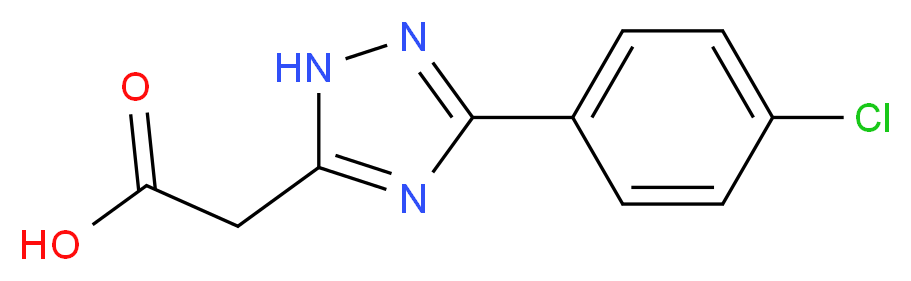 2-(3-(4-chlorophenyl)-1H-1,2,4-triazol-5-yl)acetic acid_Molecular_structure_CAS_)