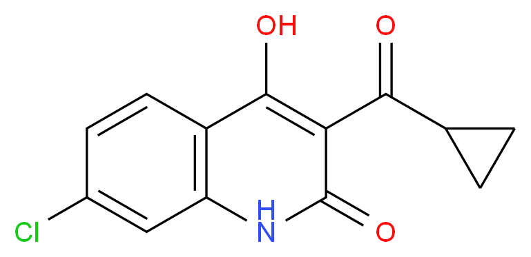7-CHLORO-3-(CYCLOPROPYLCARBONYL)-4-HYDROXY-2(1H)-QUINOLINE_Molecular_structure_CAS_)