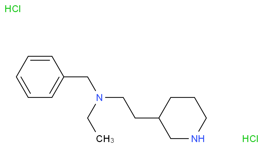 N-Benzyl-N-ethyl-2-(3-piperidinyl)-1-ethanamine dihydrochloride_Molecular_structure_CAS_)