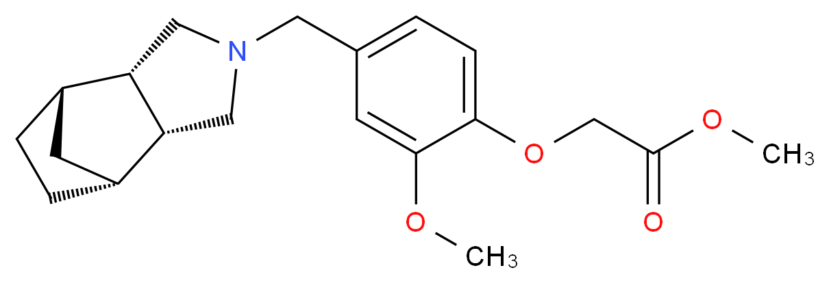 methyl {4-[(1R*,2R*,6S*,7S*)-4-azatricyclo[5.2.1.0~2,6~]dec-4-ylmethyl]-2-methoxyphenoxy}acetate_Molecular_structure_CAS_)