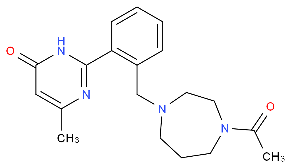 2-{2-[(4-acetyl-1,4-diazepan-1-yl)methyl]phenyl}-6-methylpyrimidin-4(3H)-one_Molecular_structure_CAS_)