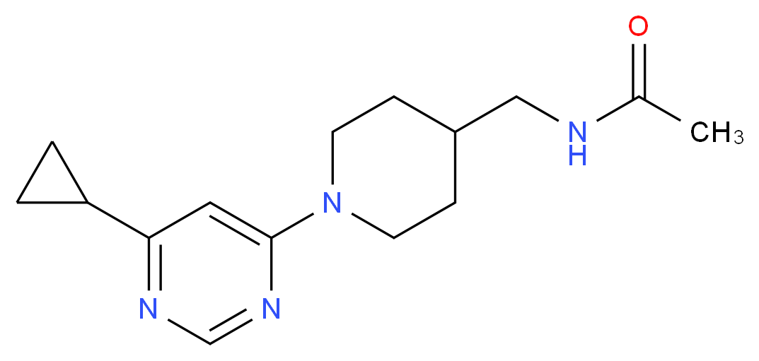 N-{[1-(6-cyclopropyl-4-pyrimidinyl)-4-piperidinyl]methyl}acetamide_Molecular_structure_CAS_)