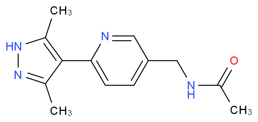 N-{[6-(3,5-dimethyl-1H-pyrazol-4-yl)pyridin-3-yl]methyl}acetamide_Molecular_structure_CAS_)