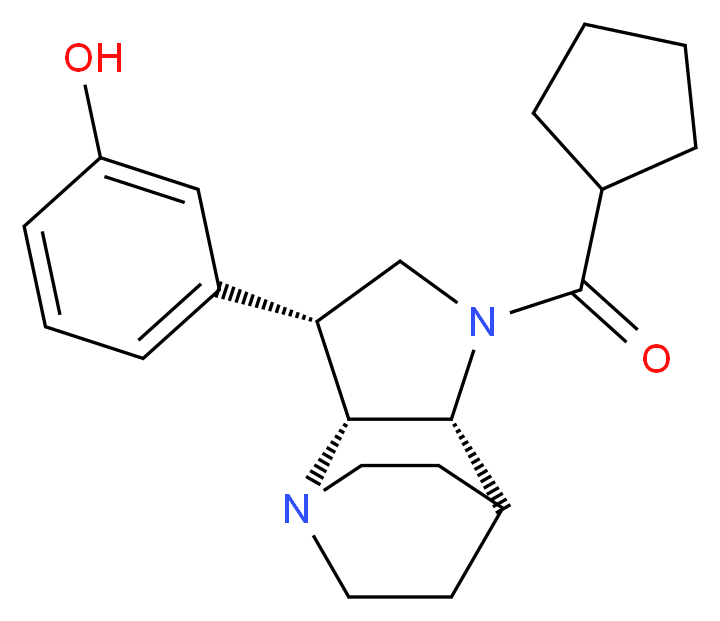 3-[(3R*,3aR*,7aR*)-1-(cyclopentylcarbonyl)octahydro-4,7-ethanopyrrolo[3,2-b]pyridin-3-yl]phenol_Molecular_structure_CAS_)