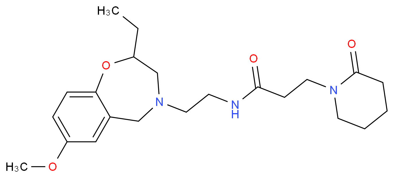 N-[2-(2-ethyl-7-methoxy-2,3-dihydro-1,4-benzoxazepin-4(5H)-yl)ethyl]-3-(2-oxo-1-piperidinyl)propanamide_Molecular_structure_CAS_)