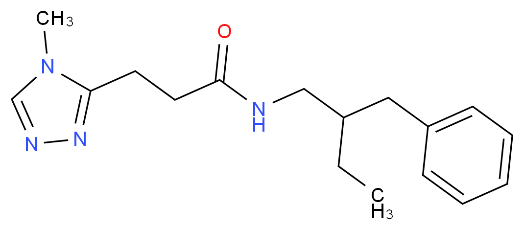 N-(2-benzylbutyl)-3-(4-methyl-4H-1,2,4-triazol-3-yl)propanamide_Molecular_structure_CAS_)