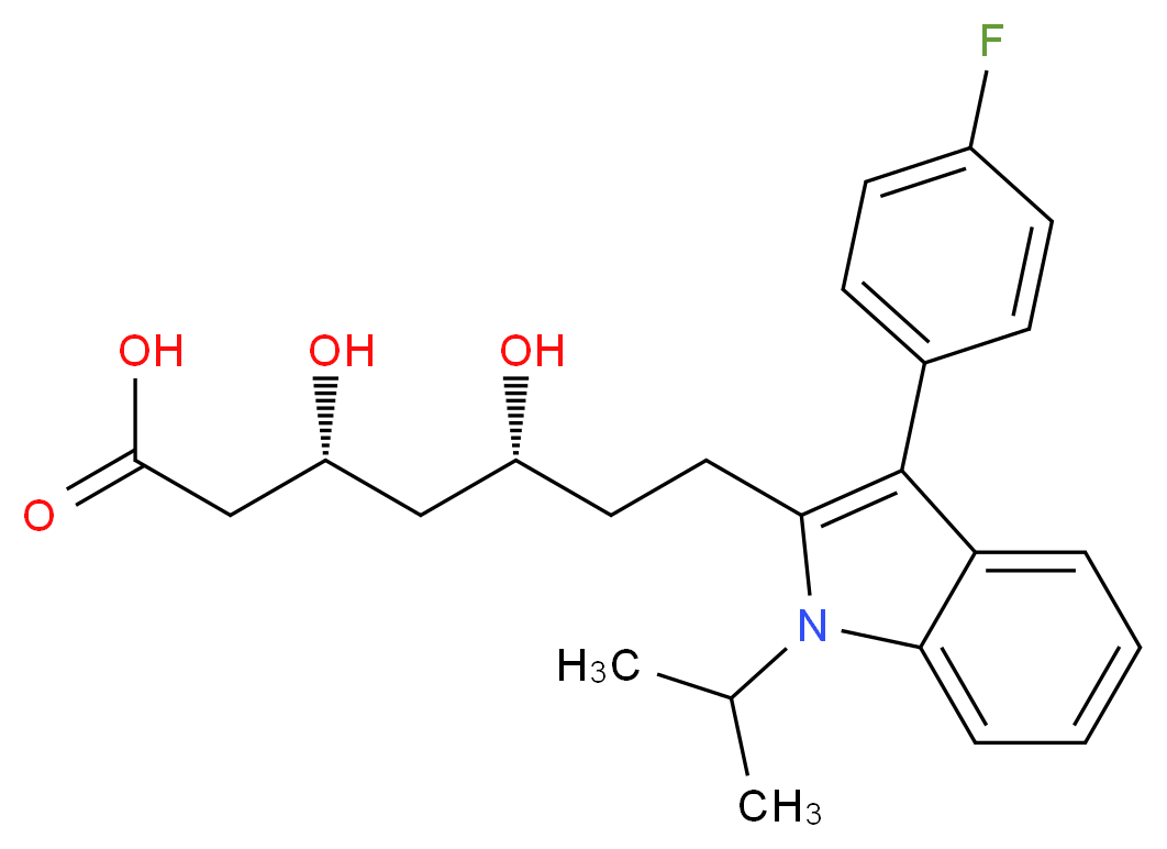 7-[3-(4-FLUORO-PHENYL)-1-ISOPROPYL-1H-INDOL-2-YL]-3,5-DIHYDROXY-HEPTANOIC ACID_Molecular_structure_CAS_)