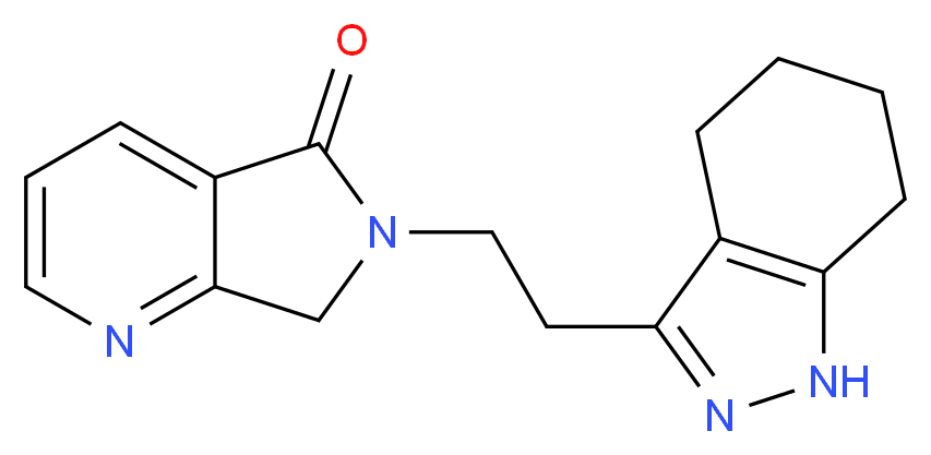 6-[2-(4,5,6,7-tetrahydro-1H-indazol-3-yl)ethyl]-6,7-dihydro-5H-pyrrolo[3,4-b]pyridin-5-one_Molecular_structure_CAS_)