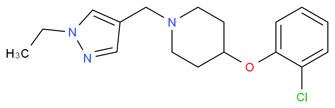 4-(2-chlorophenoxy)-1-[(1-ethyl-1H-pyrazol-4-yl)methyl]piperidine_Molecular_structure_CAS_)