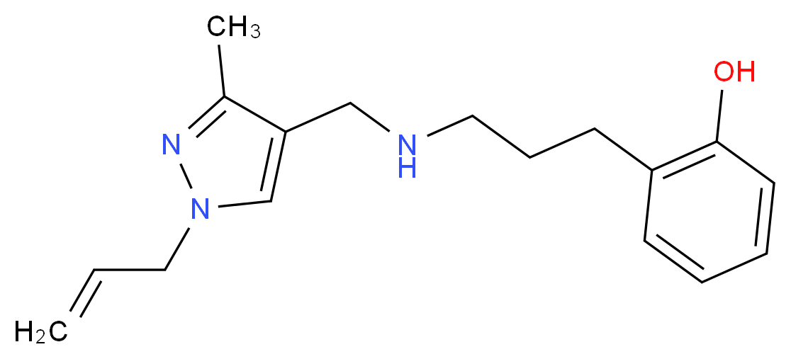 2-(3-{[(1-allyl-3-methyl-1H-pyrazol-4-yl)methyl]amino}propyl)phenol_Molecular_structure_CAS_)