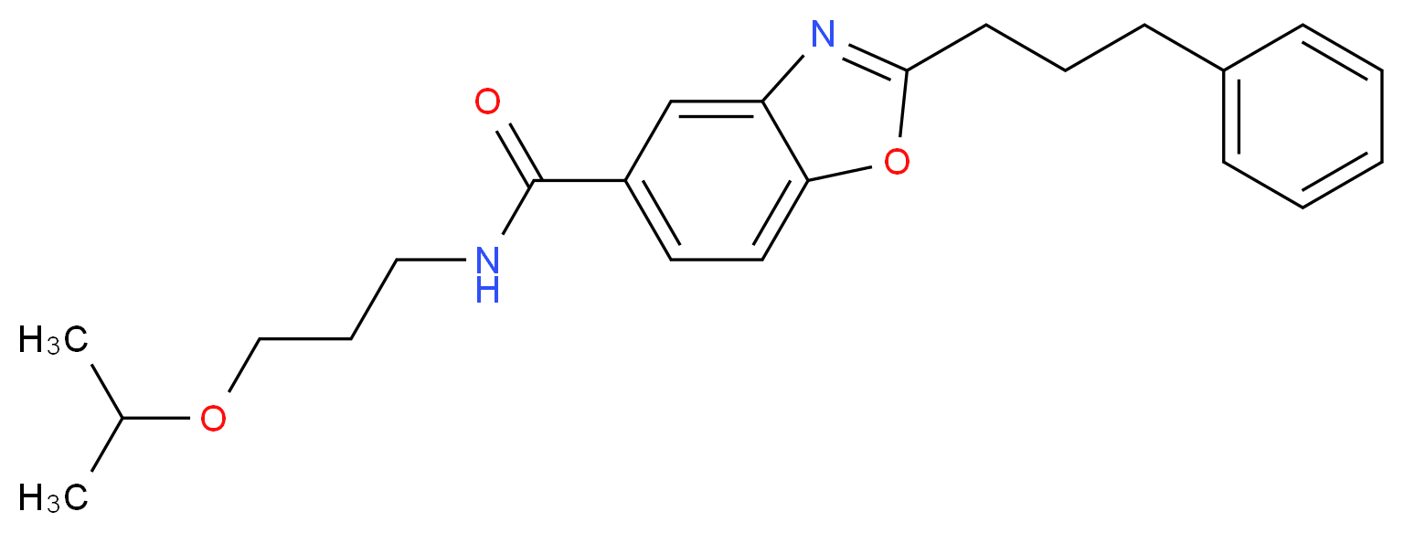 N-(3-isopropoxypropyl)-2-(3-phenylpropyl)-1,3-benzoxazole-5-carboxamide_Molecular_structure_CAS_)