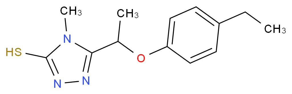 5-[1-(4-Ethylphenoxy)ethyl]-4-methyl-4H-1,2,4-triazole-3-thiol_Molecular_structure_CAS_)