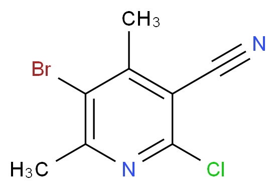 5-Bromo-2-chloro-4,6-dimethylnicotinonitrile_Molecular_structure_CAS_42951-71-3)