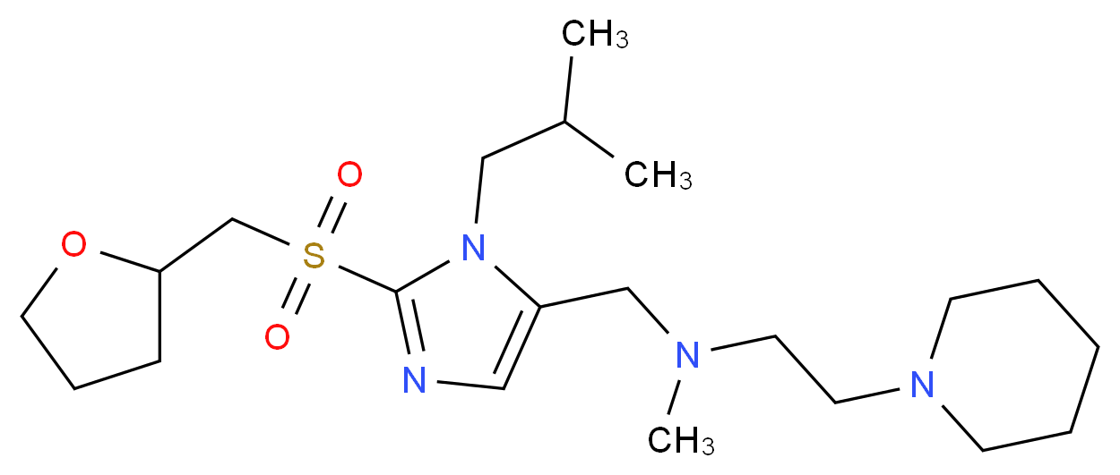 ({1-isobutyl-2-[(tetrahydro-2-furanylmethyl)sulfonyl]-1H-imidazol-5-yl}methyl)methyl[2-(1-piperidinyl)ethyl]amine_Molecular_structure_CAS_)