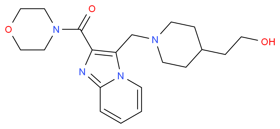 2-(1-{[2-(morpholin-4-ylcarbonyl)imidazo[1,2-a]pyridin-3-yl]methyl}piperidin-4-yl)ethanol_Molecular_structure_CAS_)