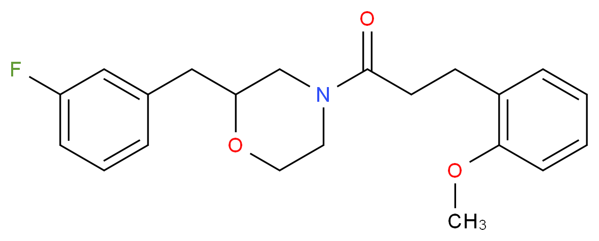 2-(3-fluorobenzyl)-4-[3-(2-methoxyphenyl)propanoyl]morpholine_Molecular_structure_CAS_)