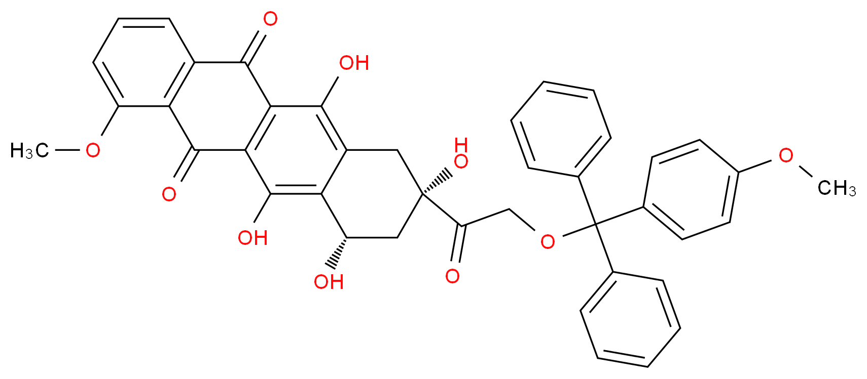 14-((4-Methoxyphenyl)diphenylmethoxy) Daunomycinone_Molecular_structure_CAS_59326-04-4)