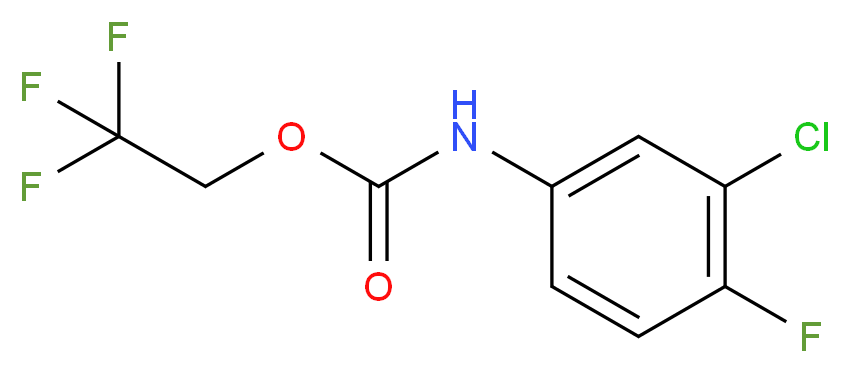 2,2,2-trifluoroethyl 3-chloro-4-fluorophenylcarbamate_Molecular_structure_CAS_)