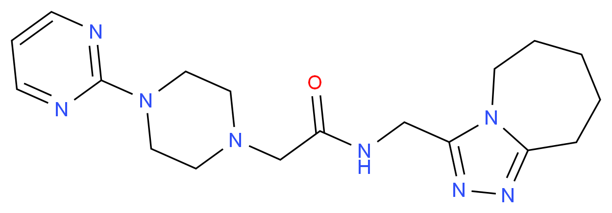 2-[4-(2-pyrimidinyl)-1-piperazinyl]-N-(6,7,8,9-tetrahydro-5H-[1,2,4]triazolo[4,3-a]azepin-3-ylmethyl)acetamide_Molecular_structure_CAS_)