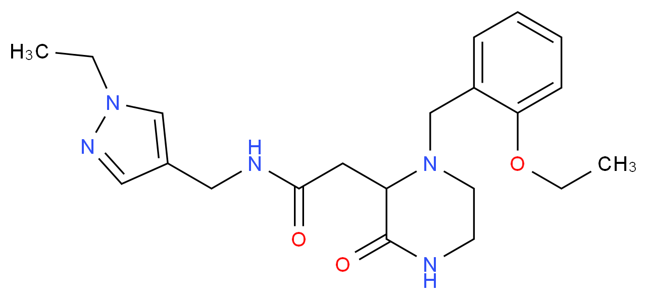 2-[1-(2-ethoxybenzyl)-3-oxo-2-piperazinyl]-N-[(1-ethyl-1H-pyrazol-4-yl)methyl]acetamide_Molecular_structure_CAS_)