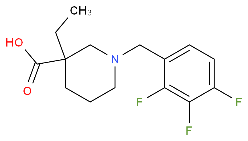 3-ethyl-1-(2,3,4-trifluorobenzyl)-3-piperidinecarboxylic acid_Molecular_structure_CAS_)