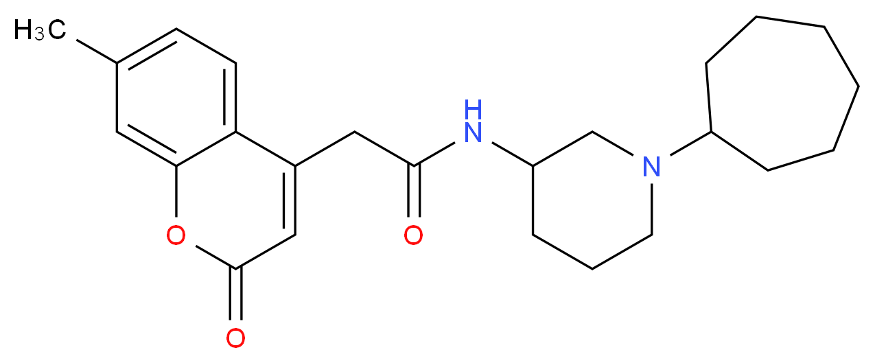 N-(1-cycloheptyl-3-piperidinyl)-2-(7-methyl-2-oxo-2H-chromen-4-yl)acetamide_Molecular_structure_CAS_)